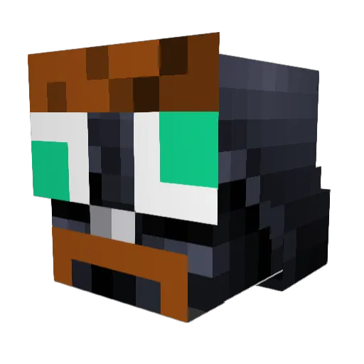 TheVaderLP Minecraft avatar head, 3D render