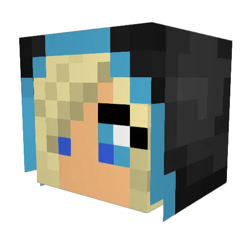 TheVampira Minecraft avatar head, 3D render