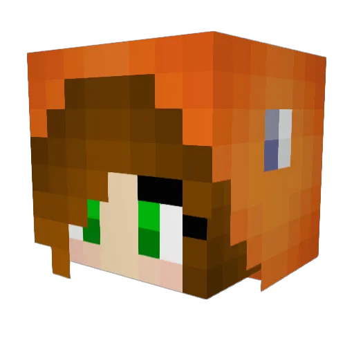 TheVampy Minecraft avatar head, 3D render
