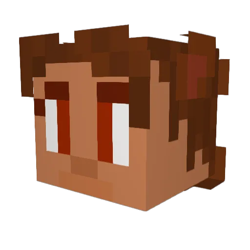 TheVan1 Minecraft avatar head, 3D render