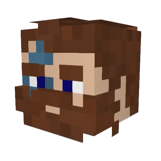 TheVasp Minecraft avatar head, 3D render