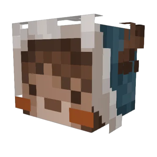 TheVegemiteGod3 Minecraft avatar head, 3D render