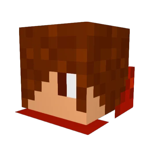 TheVevo1 Minecraft avatar head, 3D render