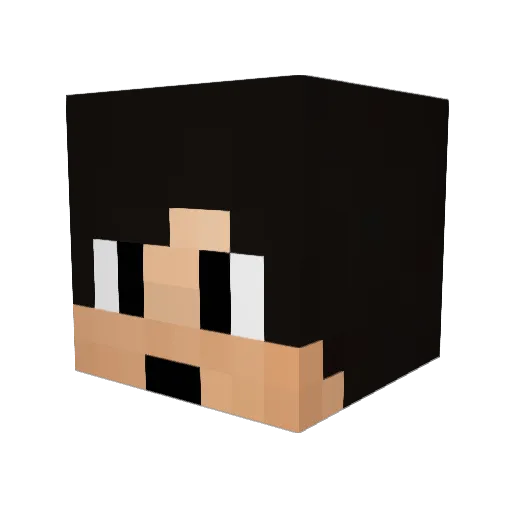 TheViley Minecraft avatar head, 3D render