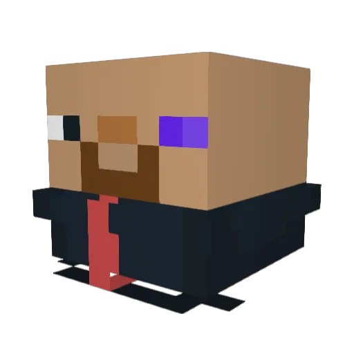 TheVillkaly Minecraft avatar head, 3D render