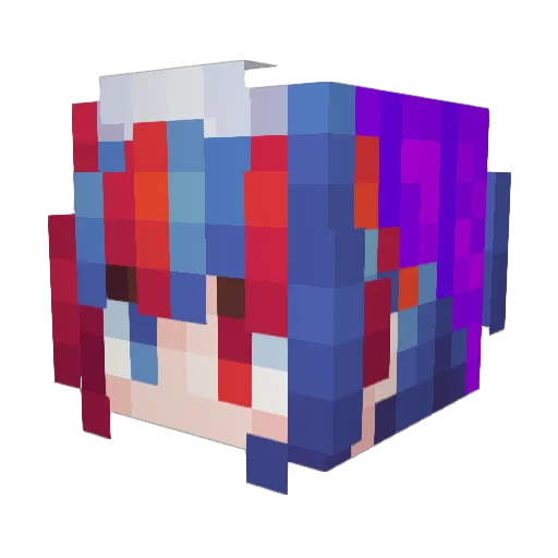 TheVioletBeing Minecraft avatar head, 3D render