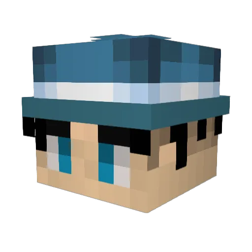 TheVizer1 Minecraft avatar head, 3D render