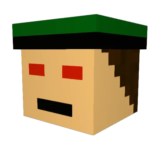 TheVolcanicSeal Minecraft avatar head, 3D render