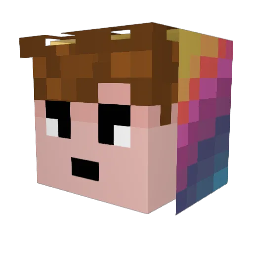 TheVooDoo0 Minecraft avatar head, 3D render