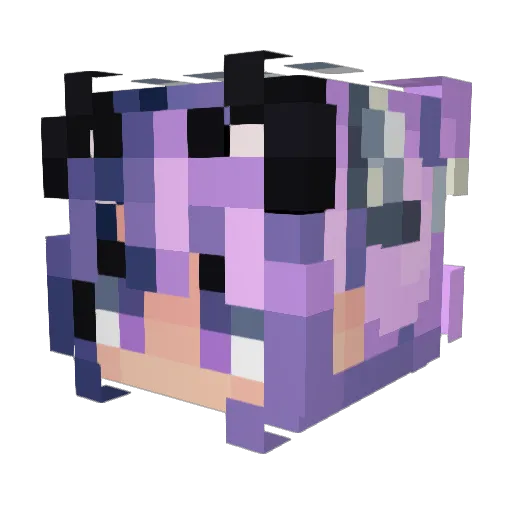 TheVoodooFox Minecraft avatar head, 3D render