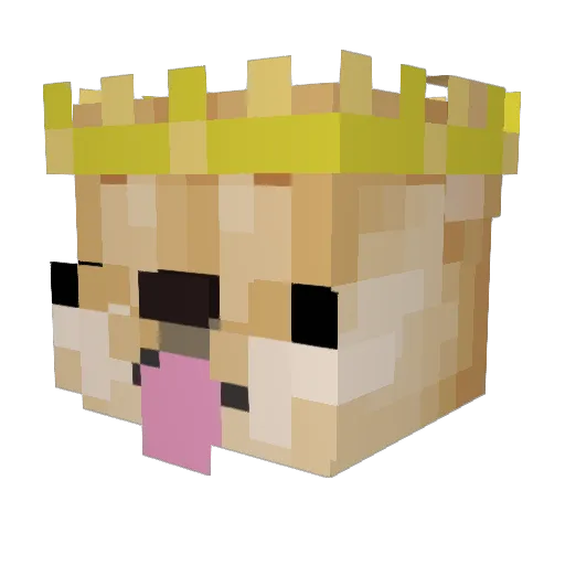 TheVorxy Minecraft avatar head, 3D render