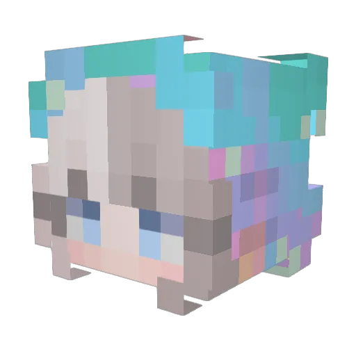 TheWalkingPigeon Minecraft avatar head, 3D render