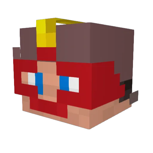 TheWarLoad Minecraft avatar head, 3D render