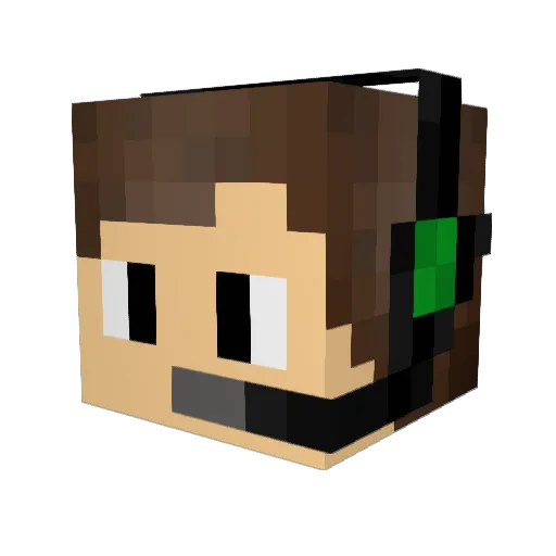 TheWarden5852 Minecraft avatar head, 3D render