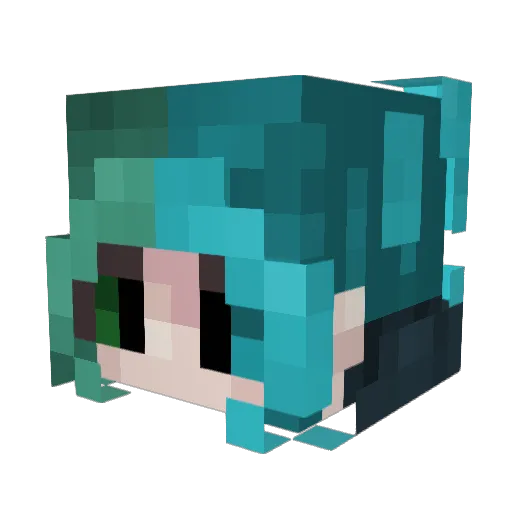 TheWarlockprince Minecraft avatar head, 3D render