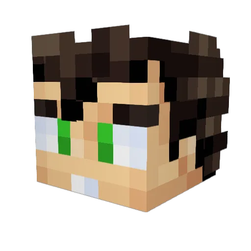 TheWarrior710 Minecraft avatar head, 3D render
