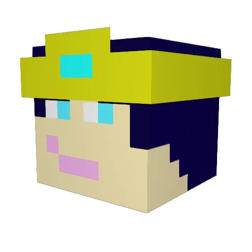TheWaterPrincess Minecraft avatar head, 3D render