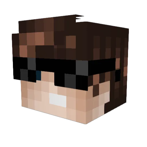 TheWax70 Minecraft avatar head, 3D render