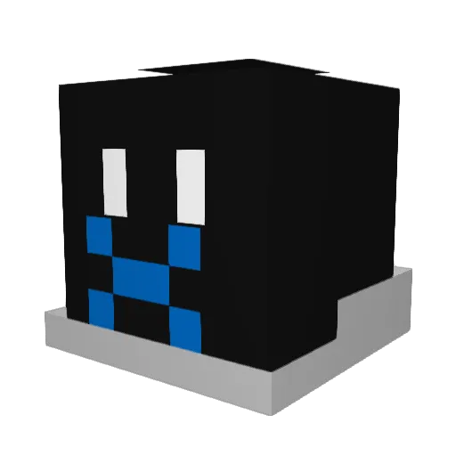 TheWeewoo Minecraft avatar head, 3D render