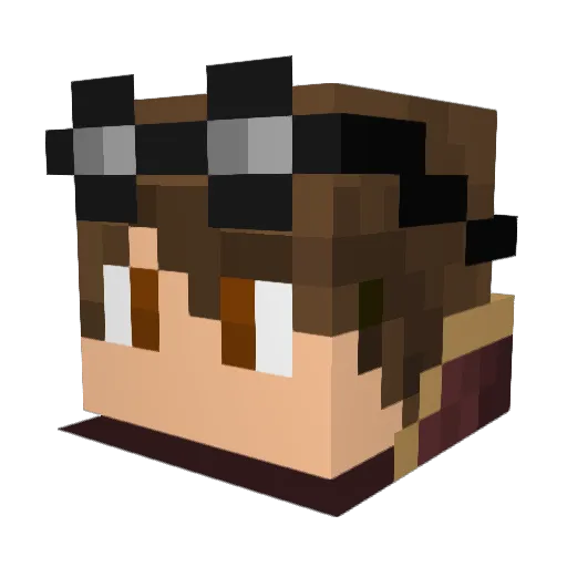 TheWetPaper Minecraft avatar head, 3D render