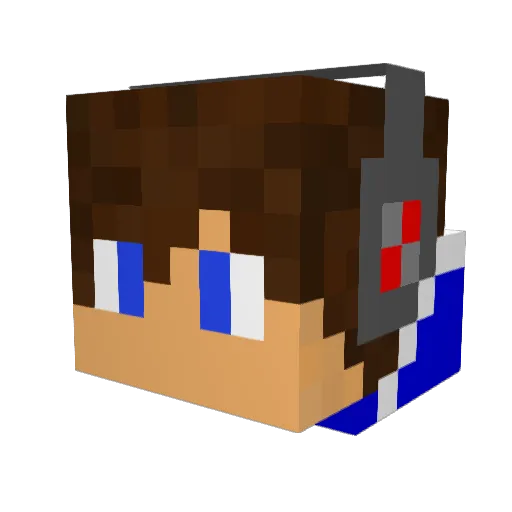 TheWhiiteNinja Minecraft avatar head, 3D render