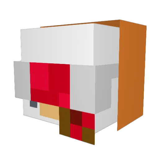 TheWhiteBird1 Minecraft avatar head, 3D render