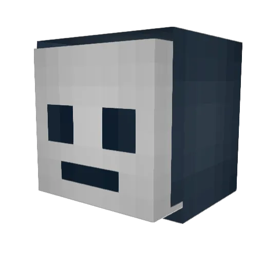 TheWhiteComet Minecraft avatar head, 3D render