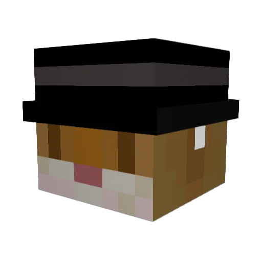 TheWhiteHare Minecraft avatar head, 3D render