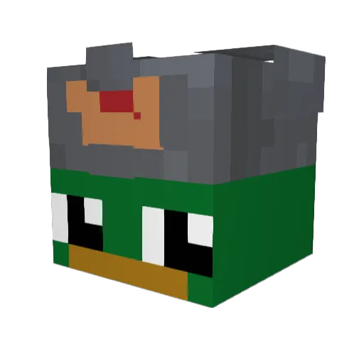 TheWhiteKD Minecraft avatar head, 3D render