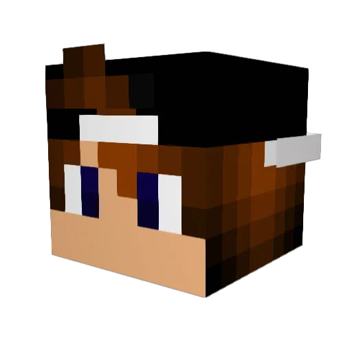 TheWhiteyVictim Minecraft avatar head, 3D render