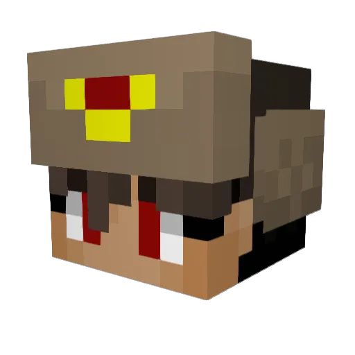 TheWho_07 Minecraft avatar head, 3D render