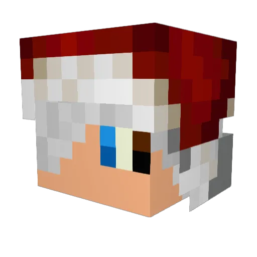 TheWicia Minecraft avatar head, 3D render