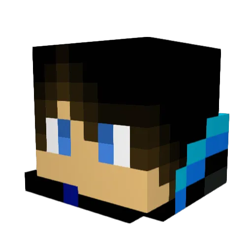 TheWildWolf13 Minecraft avatar head, 3D render
