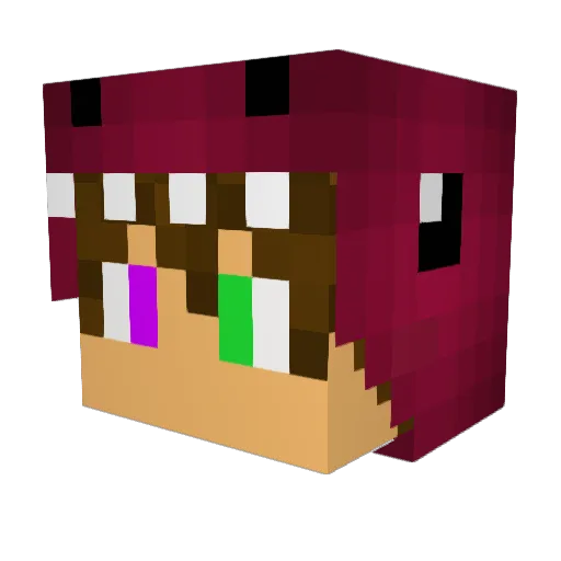 TheWildWolf303 Minecraft avatar head, 3D render