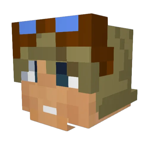 TheWinningHit Minecraft avatar head, 3D render