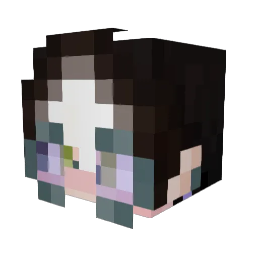 TheWitchBluebell Minecraft avatar head, 3D render