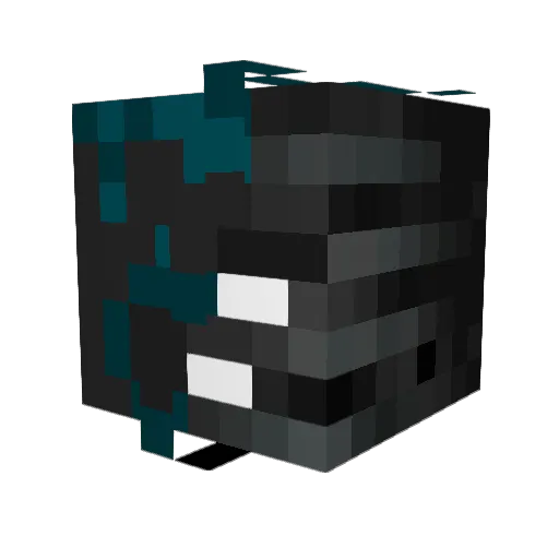 TheWitherWarden Minecraft avatar head, 3D render