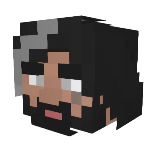 TheWobblyjon Minecraft avatar head, 3D render