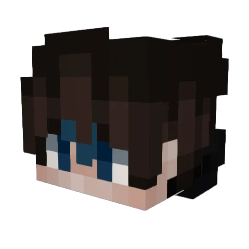 TheWolf3500 Minecraft avatar head, 3D render