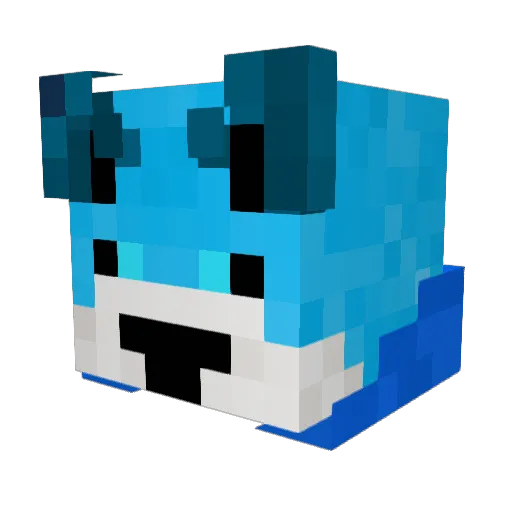 TheWolfKnows Minecraft avatar head, 3D render