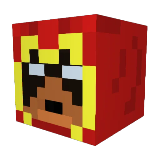 TheWolfNinja9 Minecraft avatar head, 3D render
