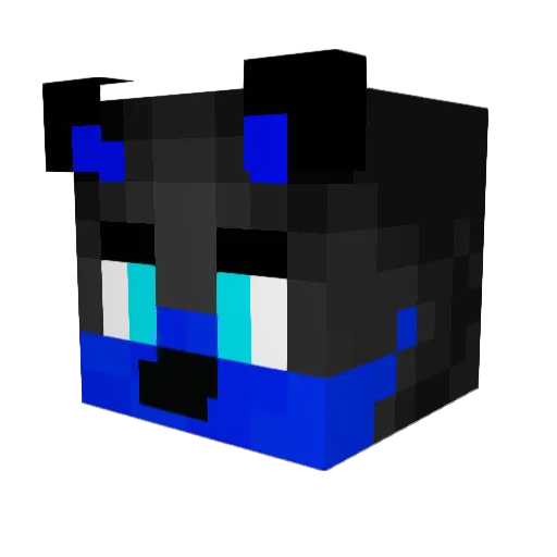 TheWolf_19 Minecraft avatar head, 3D render