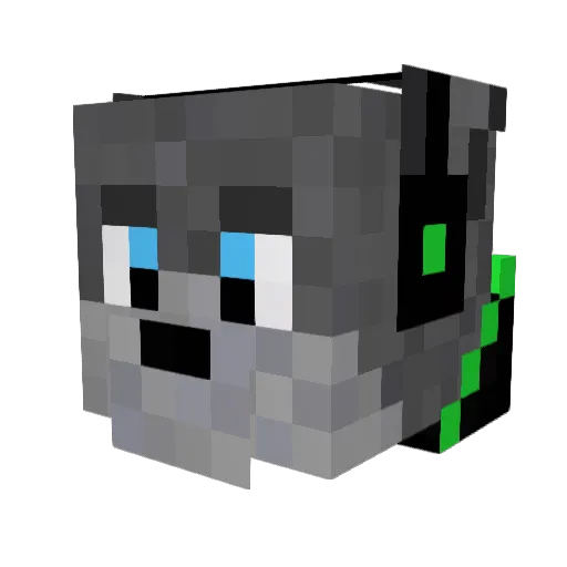 TheWolf_XD Minecraft avatar head, 3D render