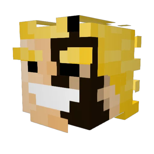 TheWolfclaw_ Minecraft avatar head, 3D render