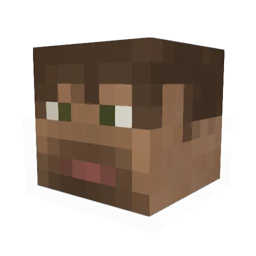 TheWolfskull Minecraft avatar head, 3D render