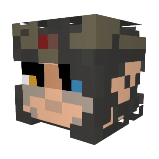 TheWorldMars Minecraft avatar head, 3D render