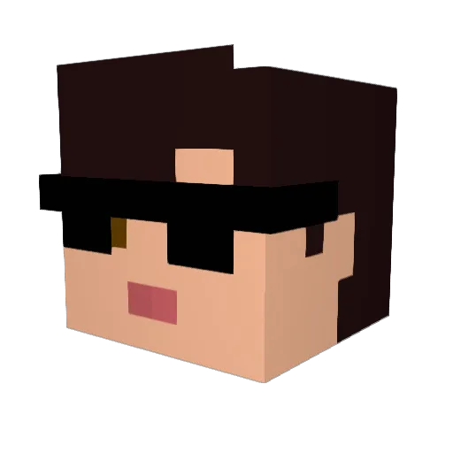 TheWoulf Minecraft avatar head, 3D render