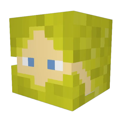 TheWywa Minecraft avatar head, 3D render