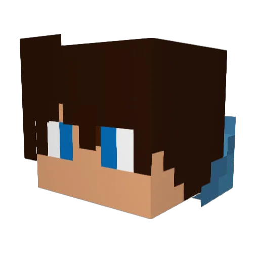 TheXL Minecraft avatar head, 3D render
