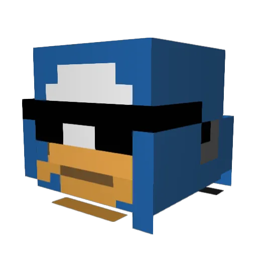 TheXPredator Minecraft avatar head, 3D render